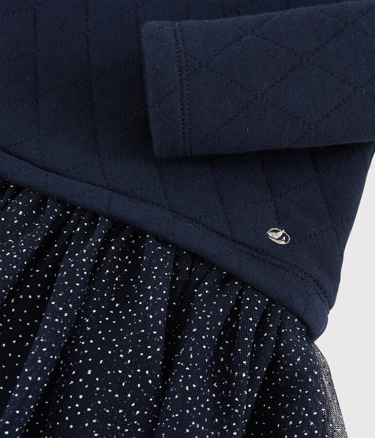 Abito a maniche lunghe da beb&egrave; femmina blu