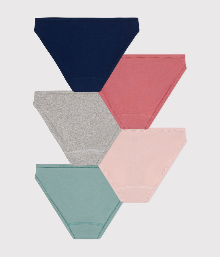 Set di 5 slip in cotone donna multicolore
