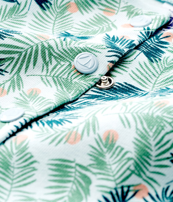 Cardigan in maglia fantasia neonata blu BOCAL/bianco MULTICO