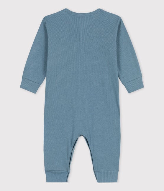 Tutina pigiama senza piedi, in cotone e lyocell per neonati blu ROVER
