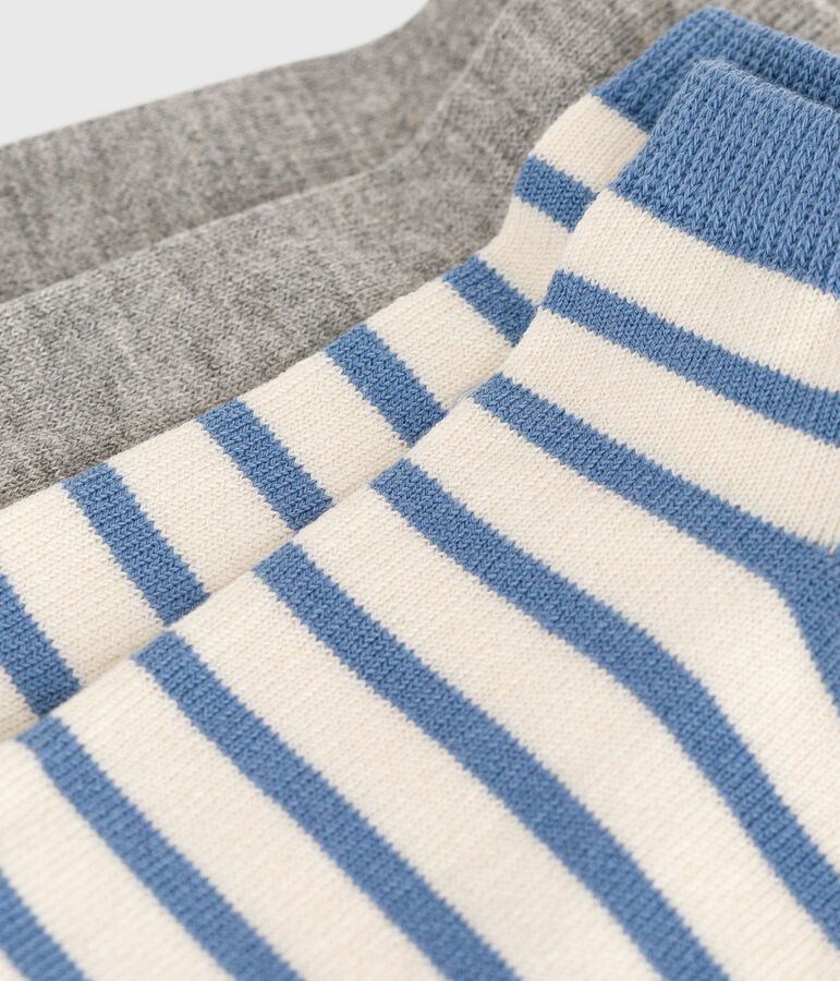 2 paia di calzini di cotone per bambine con logo multicolore