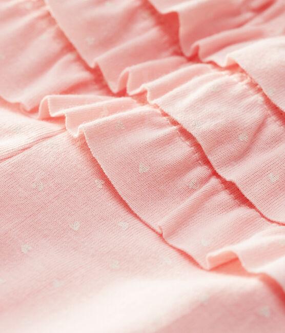 Leggins stampati bebè femmina rosa MINOIS/bianco MARSHMALLOW