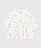 Abito bebè in tubique biologico fantasia floreale bianco MARSHMALLOW/bianco MULTICO
