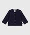 Cardigan in cotone spesso con motivo a cuori neonata SOIR