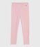 Leggings in lana e cotone tinta unita bambino rosa JOLI