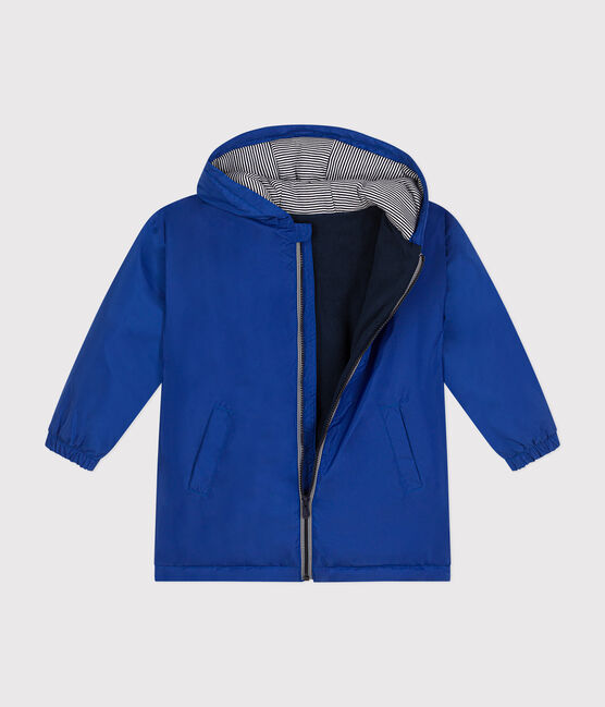 Giacca a vento calda bambino blu CALVIN