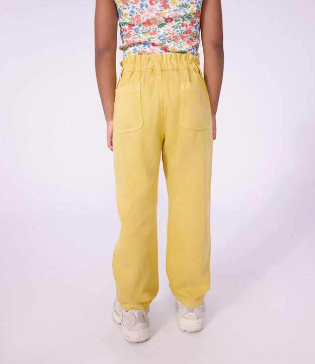 Pantaloni in cotone bambino giallo