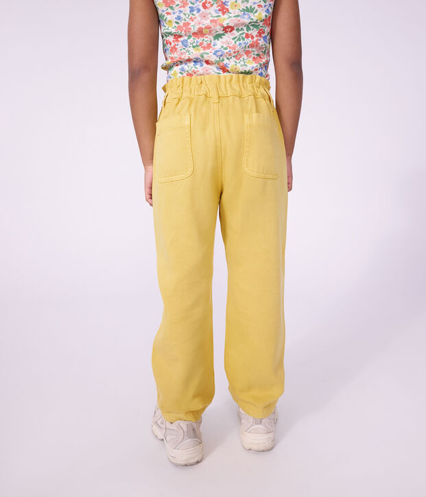 Pantaloni in cotone bambino giallo