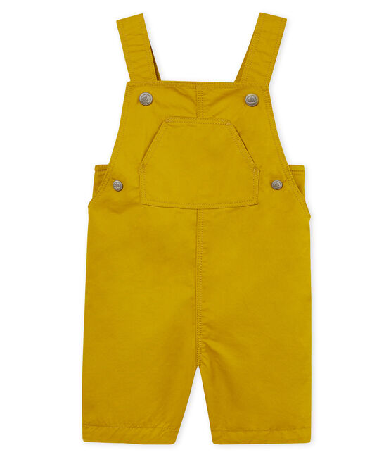 Salopette corta bambino in twill verde BAMBOO