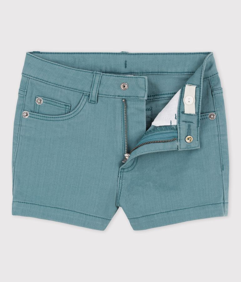 Short in denim bambina verde BRUT