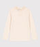 T-shirt maniche lunghe in cotone bambina ecru AVALANCHE