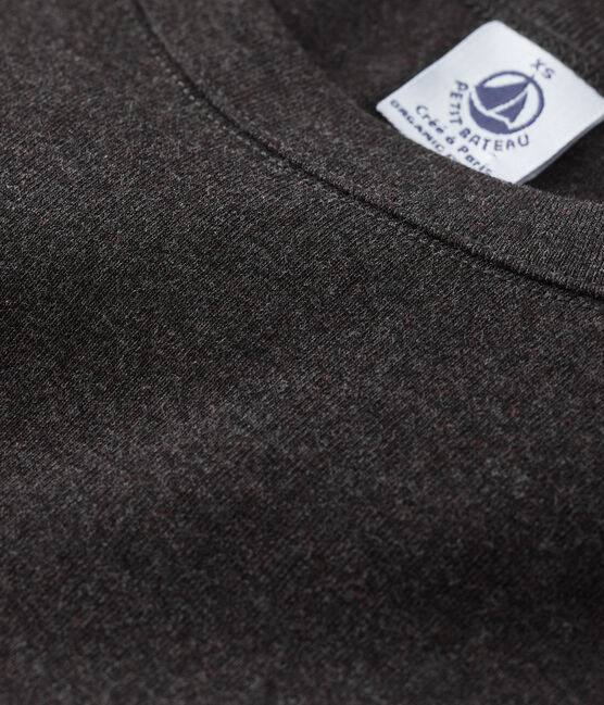 T-shirt L'ICONIQUE girocollo in cotone bio donna grigio CITY CHINE