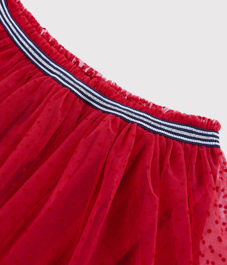Gonna in tulle bambina rosso