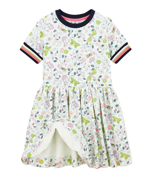 Abito bambina bianco/multicolore