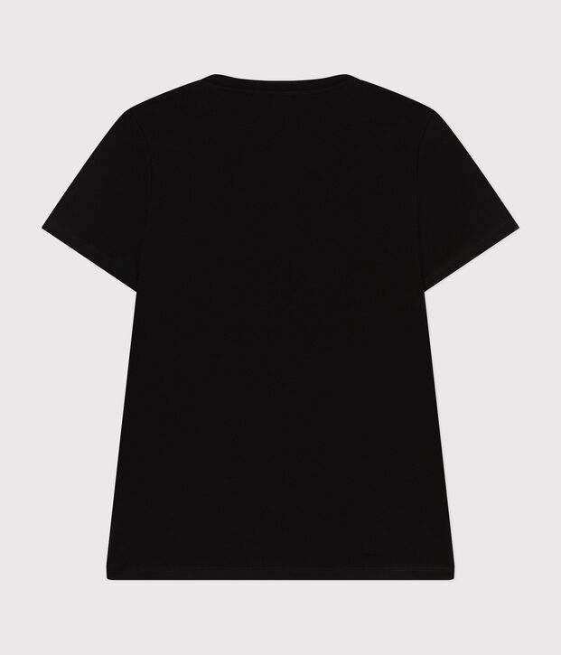 T-shirt LE DROIT scollo a V in cotone Donna nero