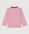 T-shirt a righe in cotone bébé bianco MARSHMALLOW/rosso TERKUIT
