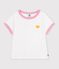 T-shirt a maniche corte tinta unita bambino bianco