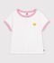T-shirt a maniche corte tinta unita bambino bianco