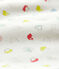 Tutina pigiama cuccioli colorati bebè in cotone biologico bianco MARSHMALLOW/bianco MULTICO