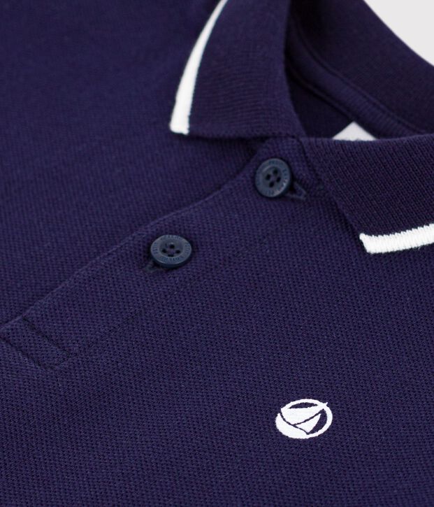 Polo a maniche corte in cotone tinta unita neonato SOIR
