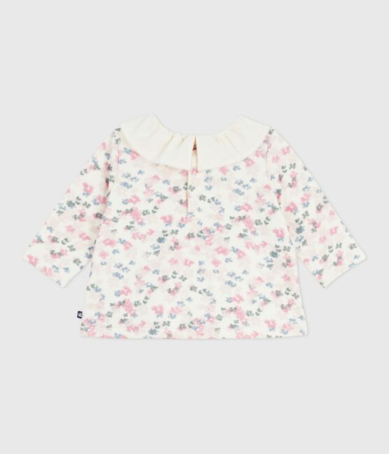 Blusa a maniche lunghe in cotone con stampa a fiori neonata MILK/ MULTICO
