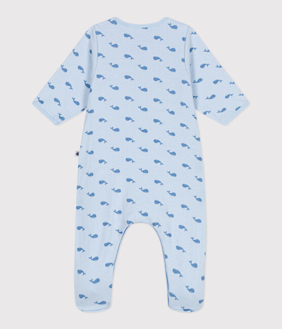 Bodyjama in tubique con balena neonato blu TOUDOU/ ALASKA