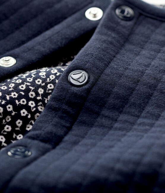 Cardigan bebè in tubique trapuntato. blu SMOKING