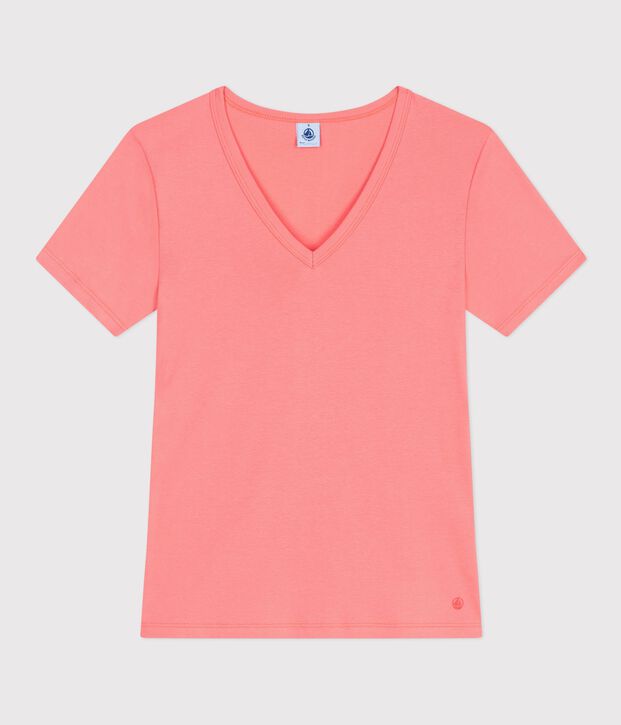 T-shirt a maniche corte in cotone tinta unita donna FLAMAND