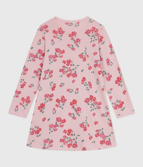 Camicia da notte in cotone con stampa a fiori bambina rosa JOLI/bianco MULTICO