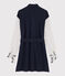 Abito a camicia Donna Christoph Rumpf x Petit Bateau blu SMOKING/bianco MARSHMALLOW