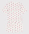 Pigiama donna corto in cotone a fiori bianco MARSHMALLOW/bianco MULTICO
