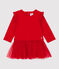 Abito in molleton e tulle bebè. rosso TERKUIT