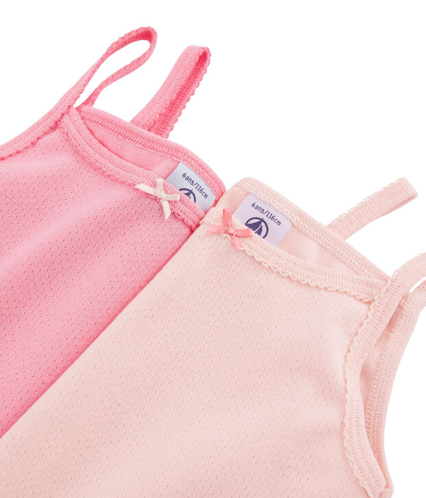 Confezione da 2 camicie da notte con spalline color pastello bambina multicolore