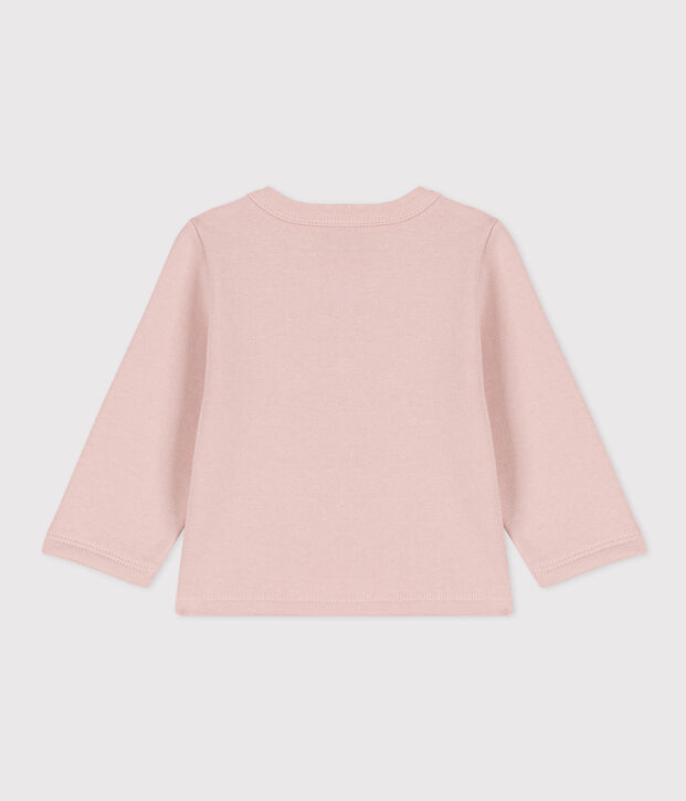 Cardigan in tessuto felpato per beb&egrave; rosa