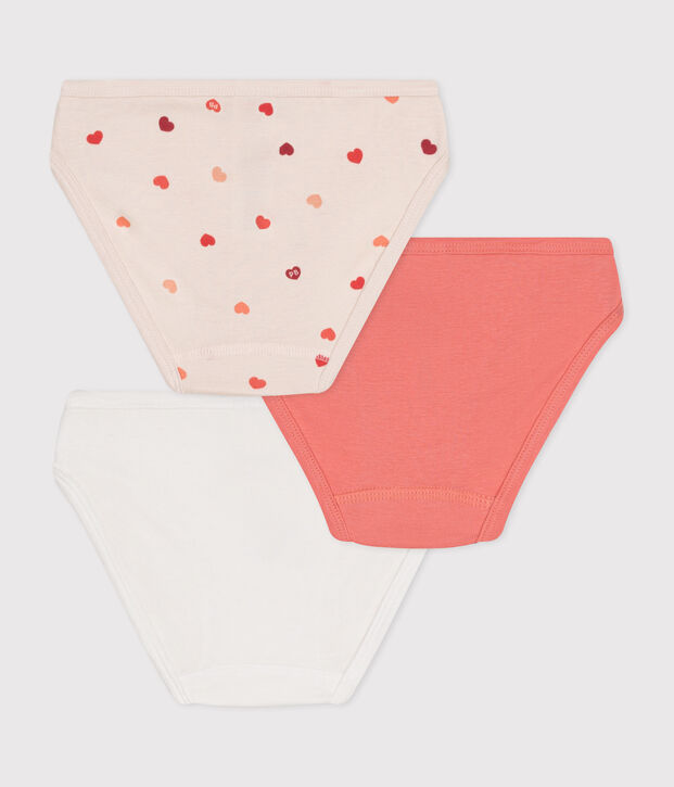 Confezione da 3 slip bambina in cotone multicolore