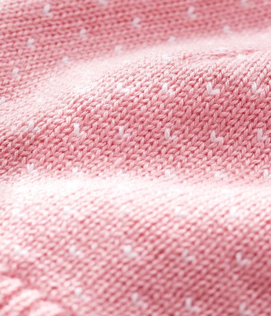 Cappellino bebè unisex foderato in pile rosa CHARME/bianco MARSHMALLOW
