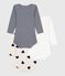 Set di body a maniche lunghe in cotone con cuori stampati neonato variante 1