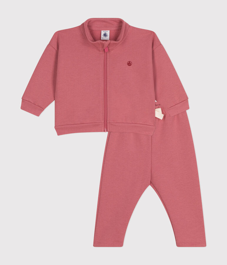 Set felpa e pantaloni neonato rosa