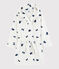 Vestaglia in pile da bambino bianco MARSHMALLOW/blu MEDIEVAL