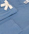Pigiama donna con pantaloncini e t-shirt in cotone traforato tinta unita blu BEACH