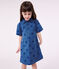 Abito a maniche corte in cotone a cuori bambina blu ALASKA FONCE/ MEDIEVAL