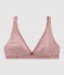 Reggiseno a triangolo donna rosso CARMIN/bianco MARSHMALLOW