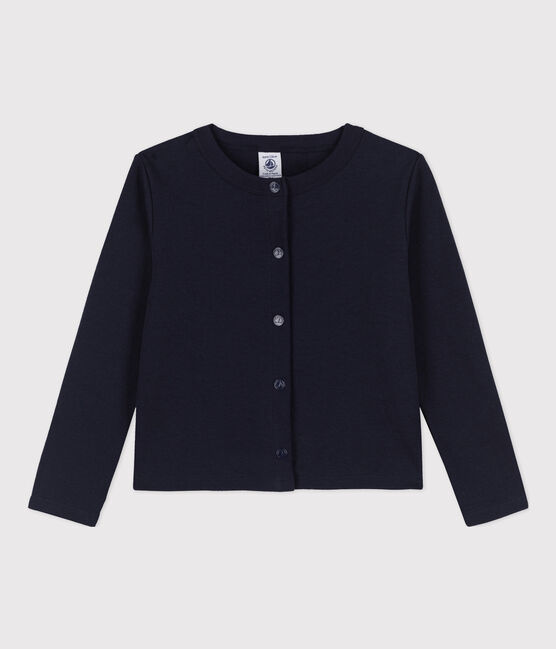 Cardigan in cotone bambina blu SMOKING