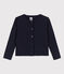 Cardigan in cotone bambina blu SMOKING