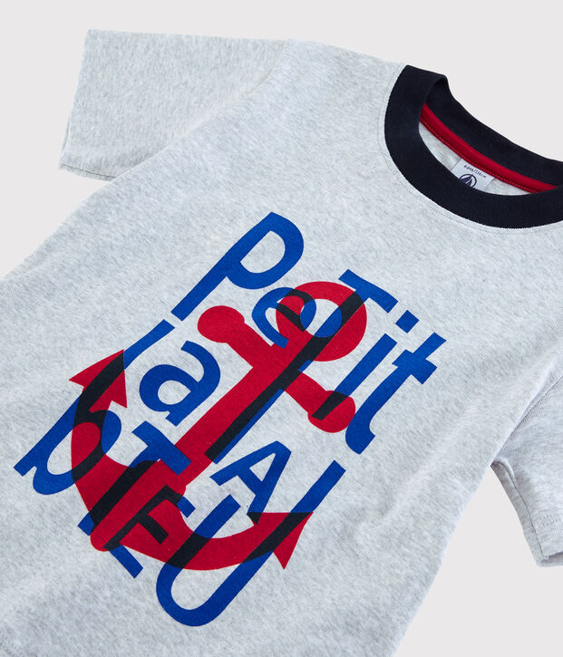 T-shirt maniche corte in cotone bambino grigio