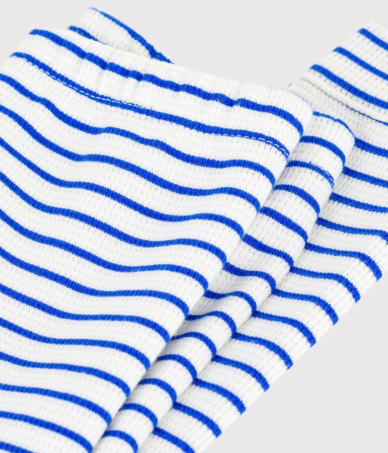 Leggins in cotone a righe neonato blu MILK/ PERSE
