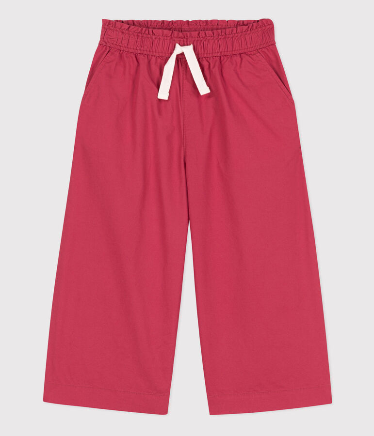 Pantaloni in serge di cotone bambina rosa PAPI