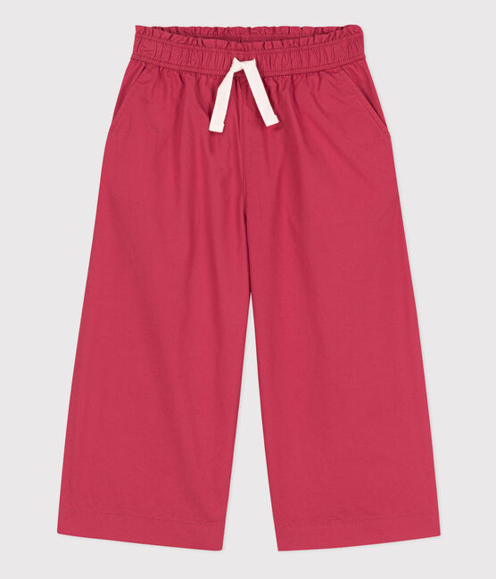 Pantaloni in serge di cotone bambina rosa PAPI