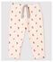 Pantaloni fantasia in molleton bebè femmina rosa FLEUR/bianco MULTICO