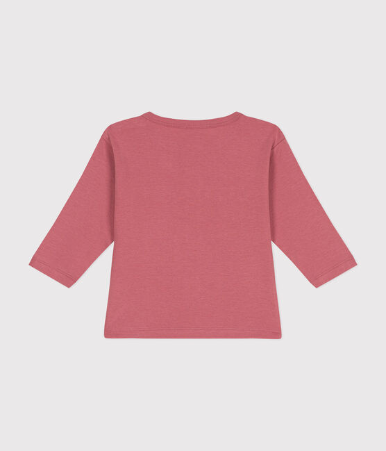 T-shirt bebè a maniche lunghe in cotone rosa ROSEWOOD